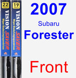 Front Wiper Blade Pack for 2007 Subaru Forester - Vision Saver