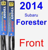 Front Wiper Blade Pack for 2014 Subaru Forester - Vision Saver