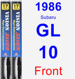 Front Wiper Blade Pack for 1986 Subaru GL-10 - Vision Saver