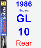 Rear Wiper Blade for 1986 Subaru GL-10 - Vision Saver