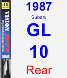 Rear Wiper Blade for 1987 Subaru GL-10 - Vision Saver