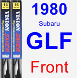 Front Wiper Blade Pack for 1980 Subaru GLF - Vision Saver