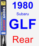 Rear Wiper Blade for 1980 Subaru GLF - Vision Saver