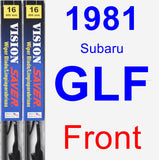 Front Wiper Blade Pack for 1981 Subaru GLF - Vision Saver