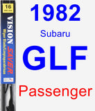 Passenger Wiper Blade for 1982 Subaru GLF - Vision Saver