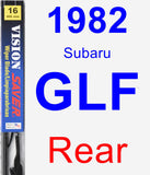 Rear Wiper Blade for 1982 Subaru GLF - Vision Saver