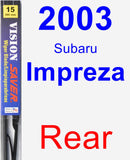 Rear Wiper Blade for 2003 Subaru Impreza - Vision Saver