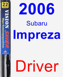 Driver Wiper Blade for 2006 Subaru Impreza - Vision Saver