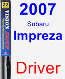 Driver Wiper Blade for 2007 Subaru Impreza - Vision Saver