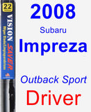 Driver Wiper Blade for 2008 Subaru Impreza - Vision Saver