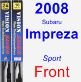 Front Wiper Blade Pack for 2008 Subaru Impreza - Vision Saver