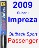 Passenger Wiper Blade for 2009 Subaru Impreza - Vision Saver