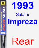 Rear Wiper Blade for 1993 Subaru Impreza - Vision Saver