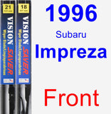 Front Wiper Blade Pack for 1996 Subaru Impreza - Vision Saver