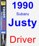 Driver Wiper Blade for 1990 Subaru Justy - Vision Saver