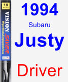 Driver Wiper Blade for 1994 Subaru Justy - Vision Saver