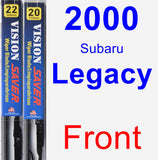 Front Wiper Blade Pack for 2000 Subaru Legacy - Vision Saver