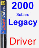 Driver Wiper Blade for 2000 Subaru Legacy - Vision Saver