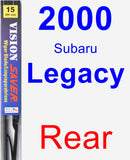 Rear Wiper Blade for 2000 Subaru Legacy - Vision Saver