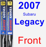 Front Wiper Blade Pack for 2007 Subaru Legacy - Vision Saver