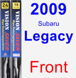Front Wiper Blade Pack for 2009 Subaru Legacy - Vision Saver