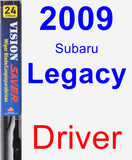 Driver Wiper Blade for 2009 Subaru Legacy - Vision Saver