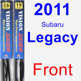 Front Wiper Blade Pack for 2011 Subaru Legacy - Vision Saver