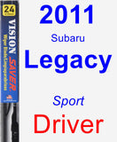 Driver Wiper Blade for 2011 Subaru Legacy - Vision Saver