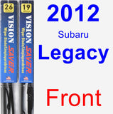 Front Wiper Blade Pack for 2012 Subaru Legacy - Vision Saver