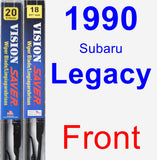 Front Wiper Blade Pack for 1990 Subaru Legacy - Vision Saver