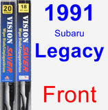 Front Wiper Blade Pack for 1991 Subaru Legacy - Vision Saver