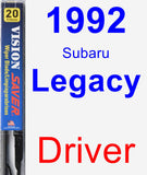 Driver Wiper Blade for 1992 Subaru Legacy - Vision Saver