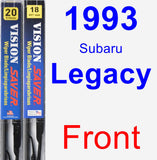 Front Wiper Blade Pack for 1993 Subaru Legacy - Vision Saver