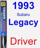 Driver Wiper Blade for 1993 Subaru Legacy - Vision Saver