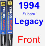 Front Wiper Blade Pack for 1994 Subaru Legacy - Vision Saver