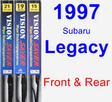 Front & Rear Wiper Blade Pack for 1997 Subaru Legacy - Vision Saver