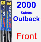 Front Wiper Blade Pack for 2000 Subaru Outback - Vision Saver