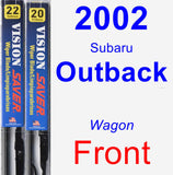 Front Wiper Blade Pack for 2002 Subaru Outback - Vision Saver