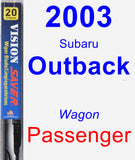 Passenger Wiper Blade for 2003 Subaru Outback - Vision Saver