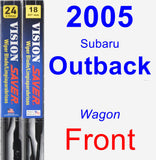 Front Wiper Blade Pack for 2005 Subaru Outback - Vision Saver