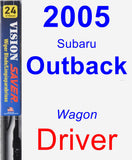 Driver Wiper Blade for 2005 Subaru Outback - Vision Saver
