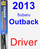 Driver Wiper Blade for 2013 Subaru Outback - Vision Saver