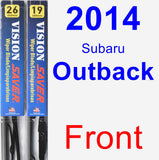 Front Wiper Blade Pack for 2014 Subaru Outback - Vision Saver