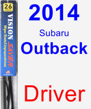 Driver Wiper Blade for 2014 Subaru Outback - Vision Saver