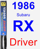 Driver Wiper Blade for 1986 Subaru RX - Vision Saver