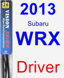 Driver Wiper Blade for 2013 Subaru WRX - Vision Saver