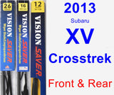 Front & Rear Wiper Blade Pack for 2013 Subaru XV Crosstrek - Vision Saver