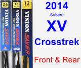 Front & Rear Wiper Blade Pack for 2014 Subaru XV Crosstrek - Vision Saver