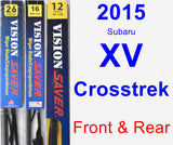 Front & Rear Wiper Blade Pack for 2015 Subaru XV Crosstrek - Vision Saver