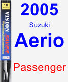 Passenger Wiper Blade for 2005 Suzuki Aerio - Vision Saver